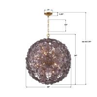12 Light Chandelier by Crystorama - Esme Collection, Aged Brass Finish - ESM-4009-AG-SM
