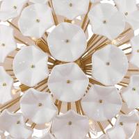 12 Light Chandelier by Crystorama - Esme Collection, Aged Brass Finish - ESM-4009-AG-WH
