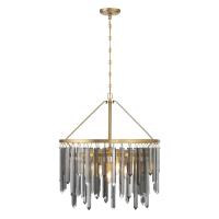 Seven Light Chandelier by Crystorama - Gemma Collection, Modern Gold Finish - GEM-7004-MG-SS