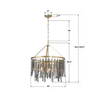 Seven Light Chandelier by Crystorama - Gemma Collection, Modern Gold Finish - GEM-7004-MG-SS