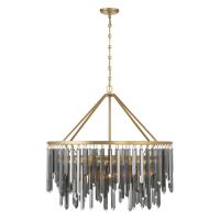 Nine Light Chandelier by Crystorama - Gemma Collection, Modern Gold Finish - GEM-7005-MG-SS