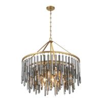 Nine Light Chandelier by Crystorama - Gemma Collection, Modern Gold Finish - GEM-7005-MG-SS