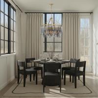 Nine Light Chandelier by Crystorama - Gemma Collection, Modern Gold Finish - GEM-7005-MG-SS