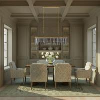 Six Light Linear Chandelier by Crystorama - Gemma Collection, Modern Gold Finish - GEM-7007-MG-SS