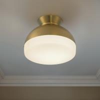 Two Light Flush Mount by Crystorama - Gidget Collection, Vibrant Gold Finish - GID-4003-VG