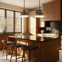 Two Light Pendant by Crystorama - Gidget Collection, Matte Black + Vibrant Gold Finish - GID-4015-MK-VG