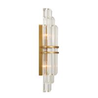 Two Light Wall Sconce by Crystorama - Hayes Collection, Aged Brass Finish - HAY-1411-AG