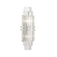 Two Light Wall Sconce by Crystorama - Hayes Collection, Polished Nickel Finish - HAY-1411-PN