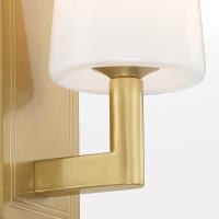 One Light Wall Sconce by Crystorama - Hogan Collection, Aged Brass Finish - HGN-3901-AG