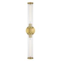LED Wall Sconce by Crystorama - Jarvis Collection, Aged Brass Finish - JAR-2302-AG