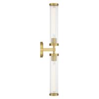 LED Wall Sconce by Crystorama - Jarvis Collection, Aged Brass Finish - JAR-2302-AG
