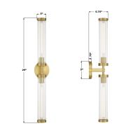 LED Wall Sconce by Crystorama - Jarvis Collection, Aged Brass Finish - JAR-2302-AG