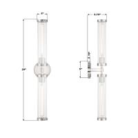 LED Wall Sconce by Crystorama - Jarvis Collection, Polished Nickel Finish - JAR-2302-PN