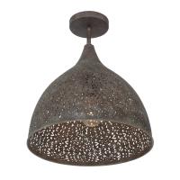 One Light Semi Flush Mount by Crystorama - Jasmine Collection, Forged Bronze Finish - JAS-A5010-FB_CEILING