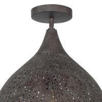 One Light Semi Flush Mount by Crystorama - Jasmine Collection, Forged Bronze Finish - JAS-A5010-FB_CEILING