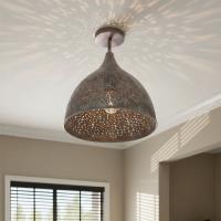 One Light Semi Flush Mount by Crystorama - Jasmine Collection, Forged Bronze Finish - JAS-A5010-FB_CEILING