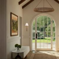LED Wall Sconce by Crystorama - Jules Collection, Aged Brass + Wood Finish - JLS-2901-AG-WD