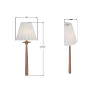 LED Wall Sconce by Crystorama - Jules Collection, Aged Brass + Wood Finish - JLS-2901-AG-WD