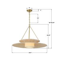 One Light Chandelier by Crystorama - Juniper Collection, Soft Gold Finish - JNP-10543-SG
