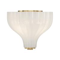 Three Light Semi Flush Mount by Crystorama - Layton Collection, Luxe Gold Finish - LAY-300-LG