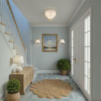 Three Light Semi Flush Mount by Crystorama - Layton Collection, Luxe Gold Finish - LAY-300-LG