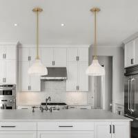 One Light Pendant by Crystorama - Layton Collection, Luxe Gold Finish - LAY-303-LG