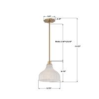 One Light Pendant by Crystorama - Layton Collection, Luxe Gold Finish - LAY-303-LG
