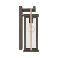 One Light Outdoor Wall Sconce by Crystorama - Lendel Collection, Twilight Bronze + Textured Gold Finish - LDL-901-TZ-TG