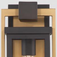 One Light Outdoor Wall Sconce by Crystorama - Lendel Collection, Twilight Bronze + Textured Gold Finish - LDL-901-TZ-TG