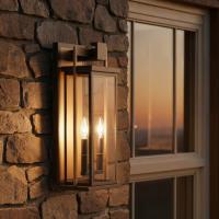 Two Light Outdoor Wall Sconce by Crystorama - Lendel Collection, Twilight Bronze + Textured Gold Finish - LDL-902-TZ-TG