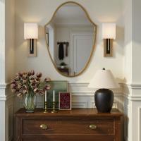 Mirror by Crystorama - Lindee Collection, Antique Gold Finish - LIN-M428-GA
