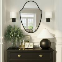 Mirror by Crystorama - Lindee Collection, Matte Black Finish - LIN-M428-MK