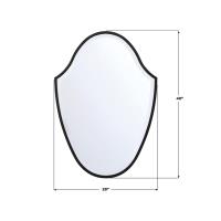 Mirror by Crystorama - Lindee Collection, Matte Black Finish - LIN-M428-MK
