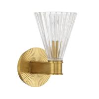 One Light Wall Sconce by Crystorama - Lotus Collection, Luxe Gold Finish - LOT-701-LG