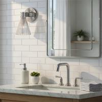 One Light Wall Sconce by Crystorama - Lotus Collection, Polished Nickel Finish - LOT-701-PN