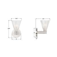 One Light Wall Sconce by Crystorama - Lotus Collection, Polished Nickel Finish - LOT-701-PN