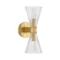 Two Light Wall Sconce by Crystorama - Lotus Collection, Luxe Gold Finish - LOT-702-LG