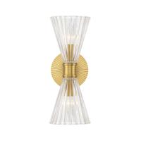 Two Light Wall Sconce by Crystorama - Lotus Collection, Luxe Gold Finish - LOT-702-LG
