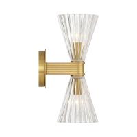 Two Light Wall Sconce by Crystorama - Lotus Collection, Luxe Gold Finish - LOT-702-LG