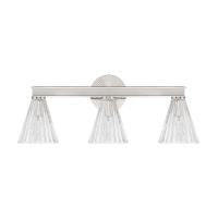 Three Light Bath by Crystorama - Lotus Collection, Polished Nickel Finish - LOT-703-PN