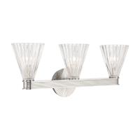Three Light Bath by Crystorama - Lotus Collection, Polished Nickel Finish - LOT-703-PN
