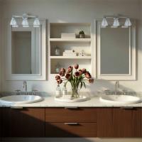 Three Light Bath by Crystorama - Lotus Collection, Polished Nickel Finish - LOT-703-PN