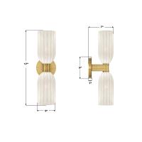 Two Light Wall Sconce by Crystorama - Lotus Collection, Luxe Gold Finish - LOT-712-LG