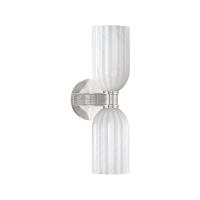 Two Light Wall Sconce by Crystorama - Lotus Collection, Polished Nickel Finish - LOT-712-PN