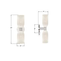 Two Light Wall Sconce by Crystorama - Lotus Collection, Polished Nickel Finish - LOT-712-PN