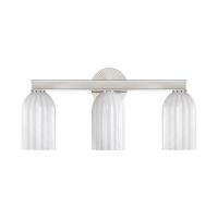 Three Light Bath by Crystorama - Lotus Collection, Polished Nickel Finish - LOT-713-PN