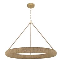LED Chandelier by Crystorama - Oakley Collection, Soft Gold Finish - OAK-7539-SG
