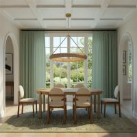 LED Chandelier by Crystorama - Oakley Collection, Soft Gold Finish - OAK-7539-SG