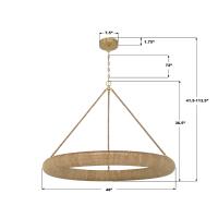 LED Chandelier by Crystorama - Oakley Collection, Soft Gold Finish - OAK-7539-SG