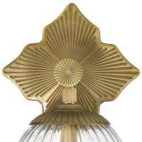 One Light Wall Sconce by Crystorama - Orly Collection, Aged Brass Finish - ORY-1001-AG-CL
